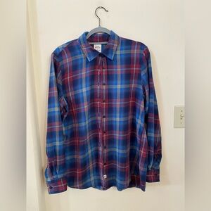 Blake Shelton x Lands’ End Plaid Button Down Shirt Women’s L (14–16) Cotton